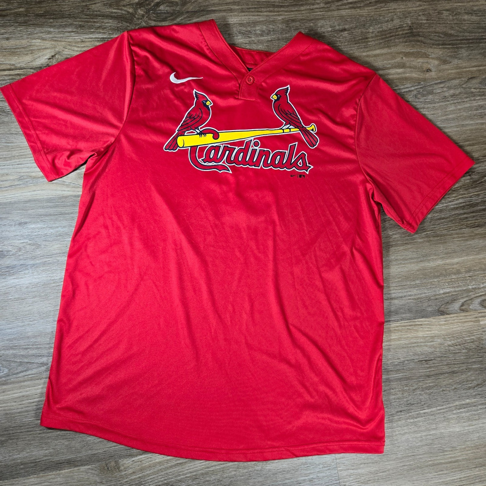 Nike St Louis Cardinals Jersey Shirt Mens L Red #5 MLB Baseball Team Pullover